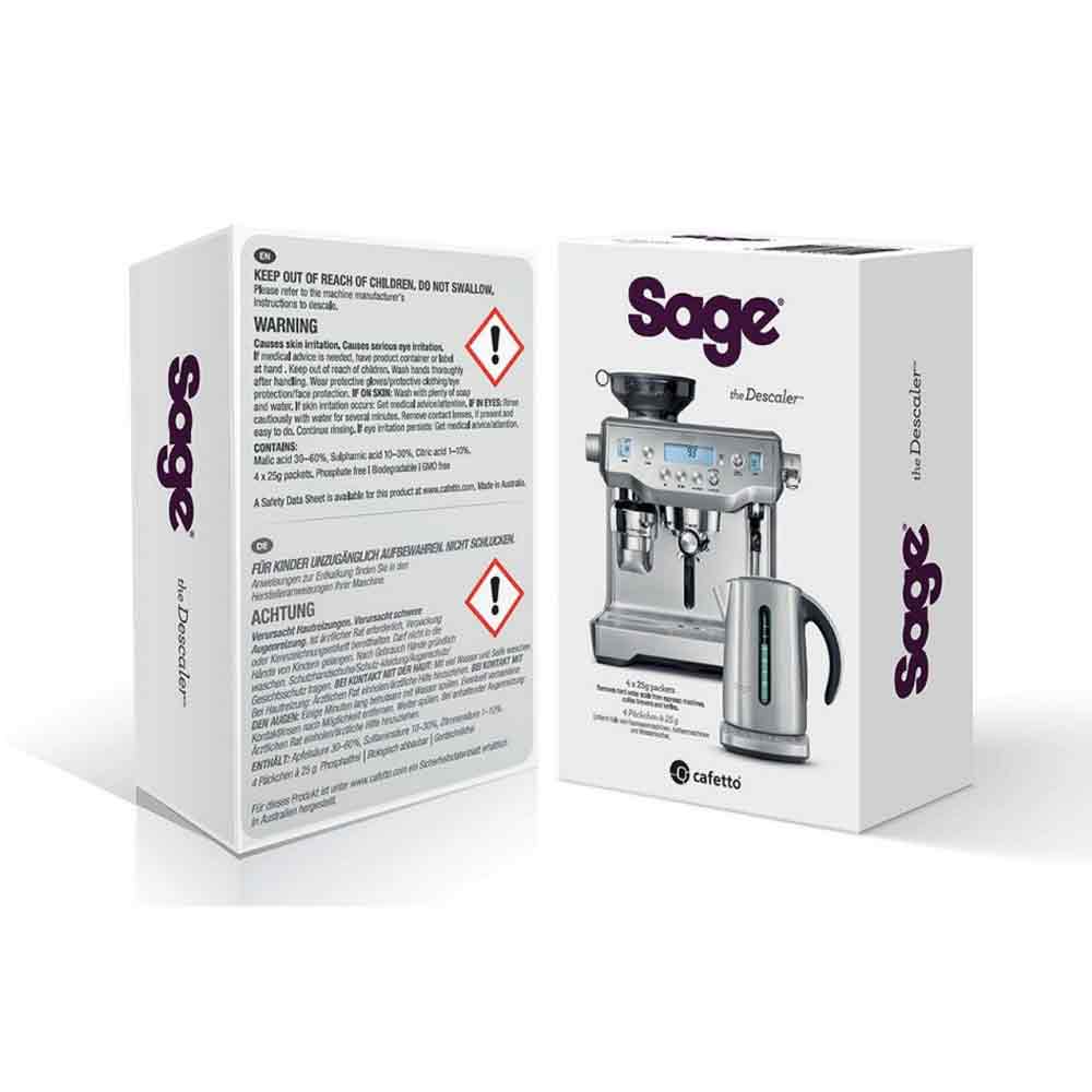 Sage Entkalker SES007 Descaler für Espressomaschinen (4x 25g)